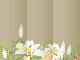 Beautifull Seamless Pattern Design for Fashion with Lily Flower and Leaves vector