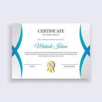 Certificate Template Design. Diploma certificate border template. Luxury Certificate of appreciation template vector