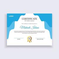 Certificate Template Design. Diploma certificate border template. Luxury Certificate of appreciation template vector