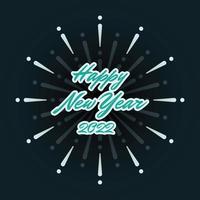 Happy new year 2022 lettering vector