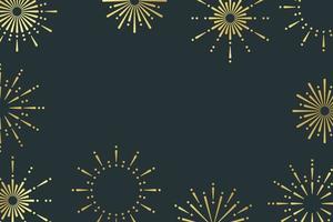 Gold fireworks with grey background vector