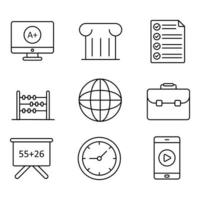 University Line Icons Set vector