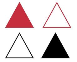 Red And Black triangle in White Background Game Symbols icon Graphic Design vector