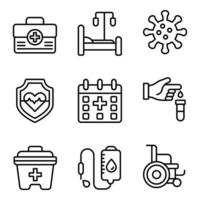 Medical Line Icons set vector