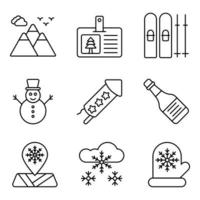 Winter Icons Set vector