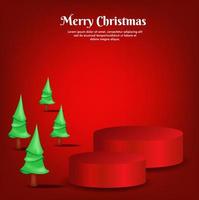 greeting card for christmas with product display vector