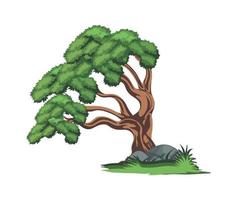 Isolated Cartoon Tree Illustration Vector Sign
