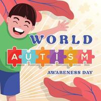 Día Mundial del Autismo vector