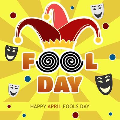 April Fool Sticker 5685877 Vector Art at Vecteezy