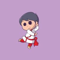Cute male Indian people dancing bollywood Icon Concept Isolated Premium Vector