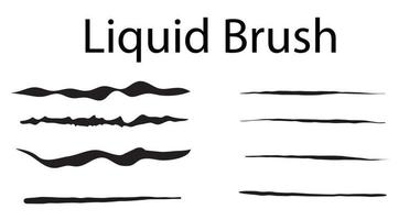 ilustración de pincel líquido vector