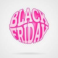 black friday 3d looks isolated vector