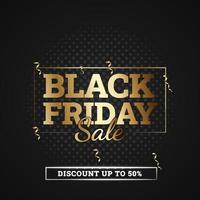 black friday gold elegant color banner vector