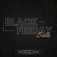 black friday glitter background 35 precent offer vector