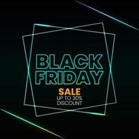 venta de banner de viernes negro hasta 30 por ciento de descuento vector