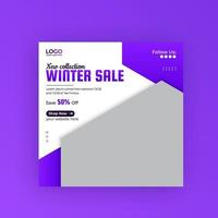 Winter Season Fashion Sale Social Media Banner and Web banner template free download vector
