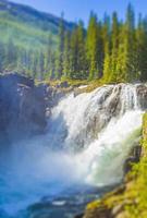 Rjukandefossen in Hemsedal Viken Norway most beautiful waterfall in Europe. photo