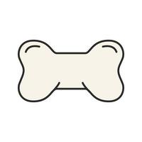 Dog's bone toy color icon. Chew toy. Isolated vector illustration