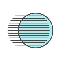 Movement symbol color icon. Dynamic motion concept. Isolated vector illustration