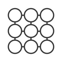 Structure linear icon. Thin line illustration. Composition abstract metaphor contour symbol. Vector isolated outline drawing