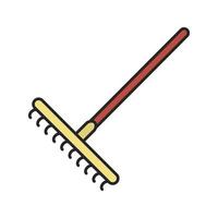 Rake color icon. Isolated vector illustration