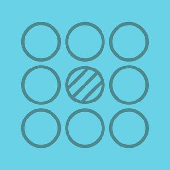 Contradictory linear icon. Abstract metaphor. Thin line outline symbols on color background. Vector illustration