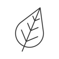 Leaf linear icon. Contour symbol. Ecology thin line illustration. Vector isolated outline drawing