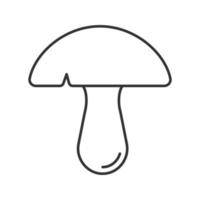 Mushroom linear icon. Porcini. Mushroom season contour symbol. Thin line illustration. Vector isolated outline drawing