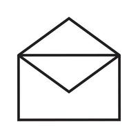 Open letter linear icon. Email thin line illustration. Sms message contour symbol. Vector isolated outline drawing
