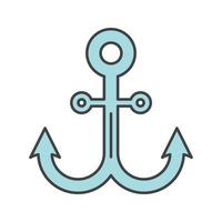 Anchor color icon. Isolated vector illustration