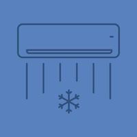 Air conditioner linear icon. Thin line outline symbols on color background. Vector illustration