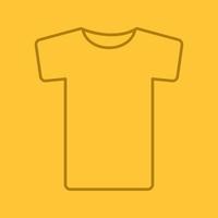 T-shirt color linear icon. Thin line outline symbols on color background. Vector illustration