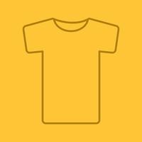 T-shirt color linear icon. Thin line outline symbols on color background. Vector illustration