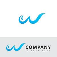 Diseño de plantilla de logotipo, icono y símbolos de empresa de letras w vector