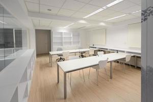 Modern office with white furniture photo