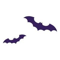 Set of bats or flittermouses silhouette. vector