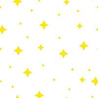 Set of glowing and sparkling yellow stars. vector