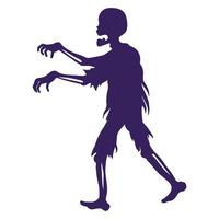 Dark zombie or night walker silhouette. vector