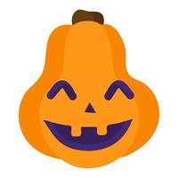 halloween jack-o-lantern linda calabaza naranja. vector