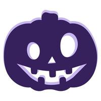 Halloween Jack-o-lantern pumpkin with smile emotions. vector