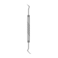 Vector cartoon dental therapy scaler and probe instrument.