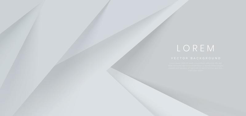 Abstract white and grey triangles layers background. Minimal style.