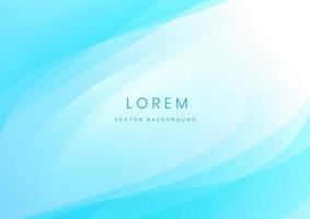 Abstract modern soft blue gradient waves overlap background with copy space for text. vector