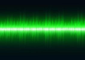 Sound waves dark green light. Abstract technology background. vector