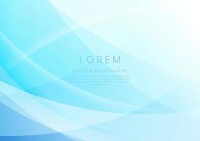 Abstract background blue gradient curve overlapping. vector