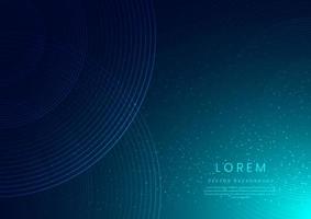 Abstract technology futuristic line blue light curved background with copy space for text.