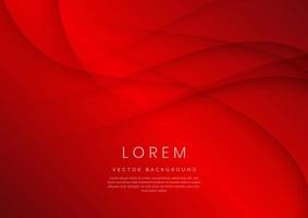 Abstract red curve template background with space for text. vector