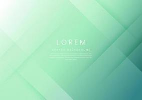 Abstract soft green and white geometric diagonal overlay layer background. vector