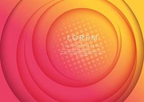 Abstract modern red and yellow gradient circles layers lighting background with copy space for your text. vector