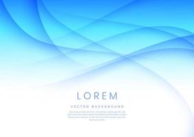 Abstract soft blue curve template background with space for text. vector
